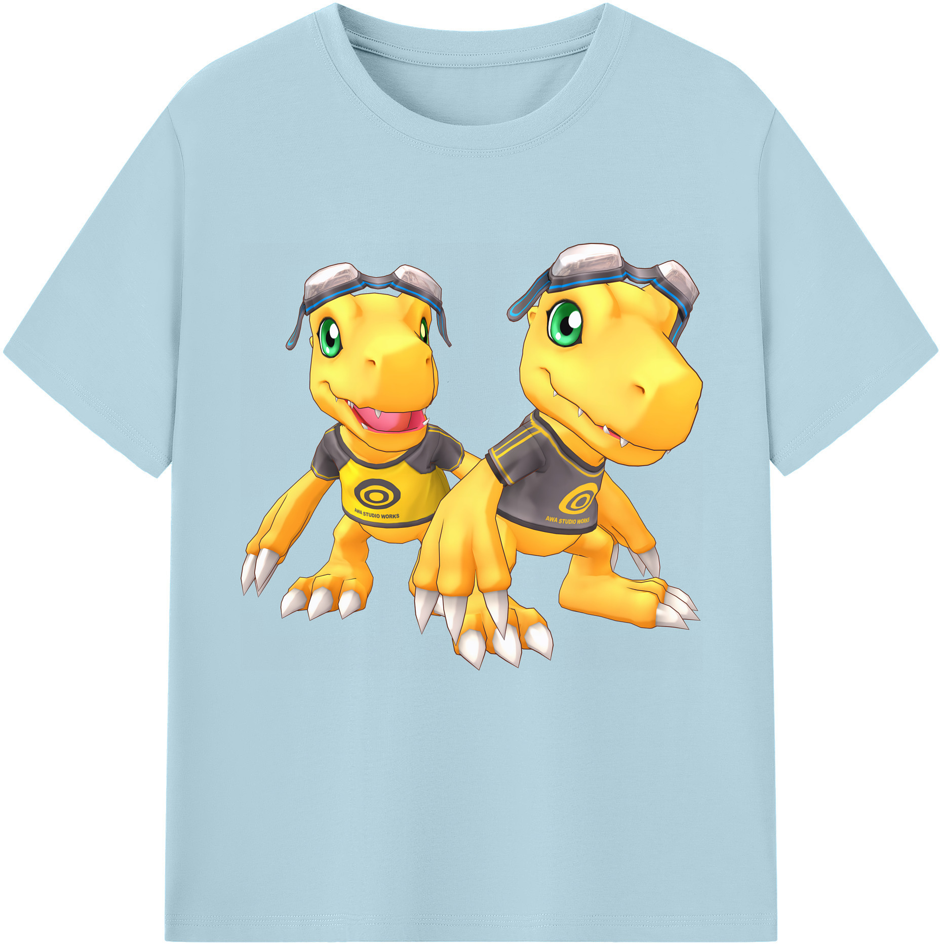 （画像用） Digimon デジタルモンスター/デジモン 綿100％半袖Tシャツ（フロントプリント）